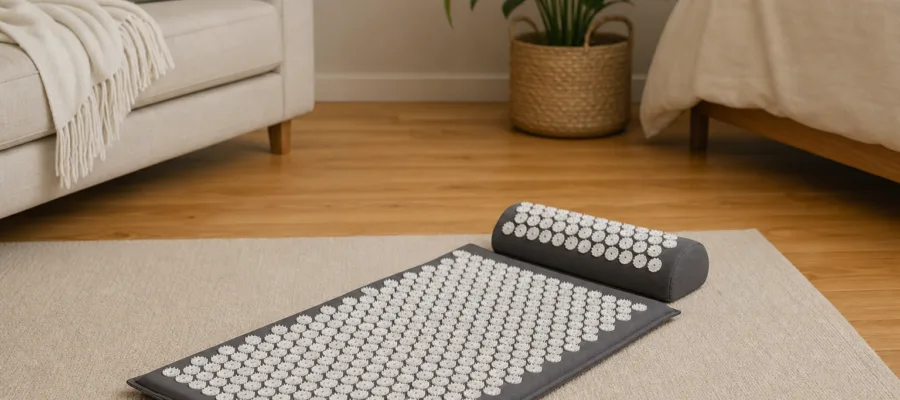 Akupressurmatten zuhause nutzen: Anwendung im Wohnzimmer oder Schlafzimmer